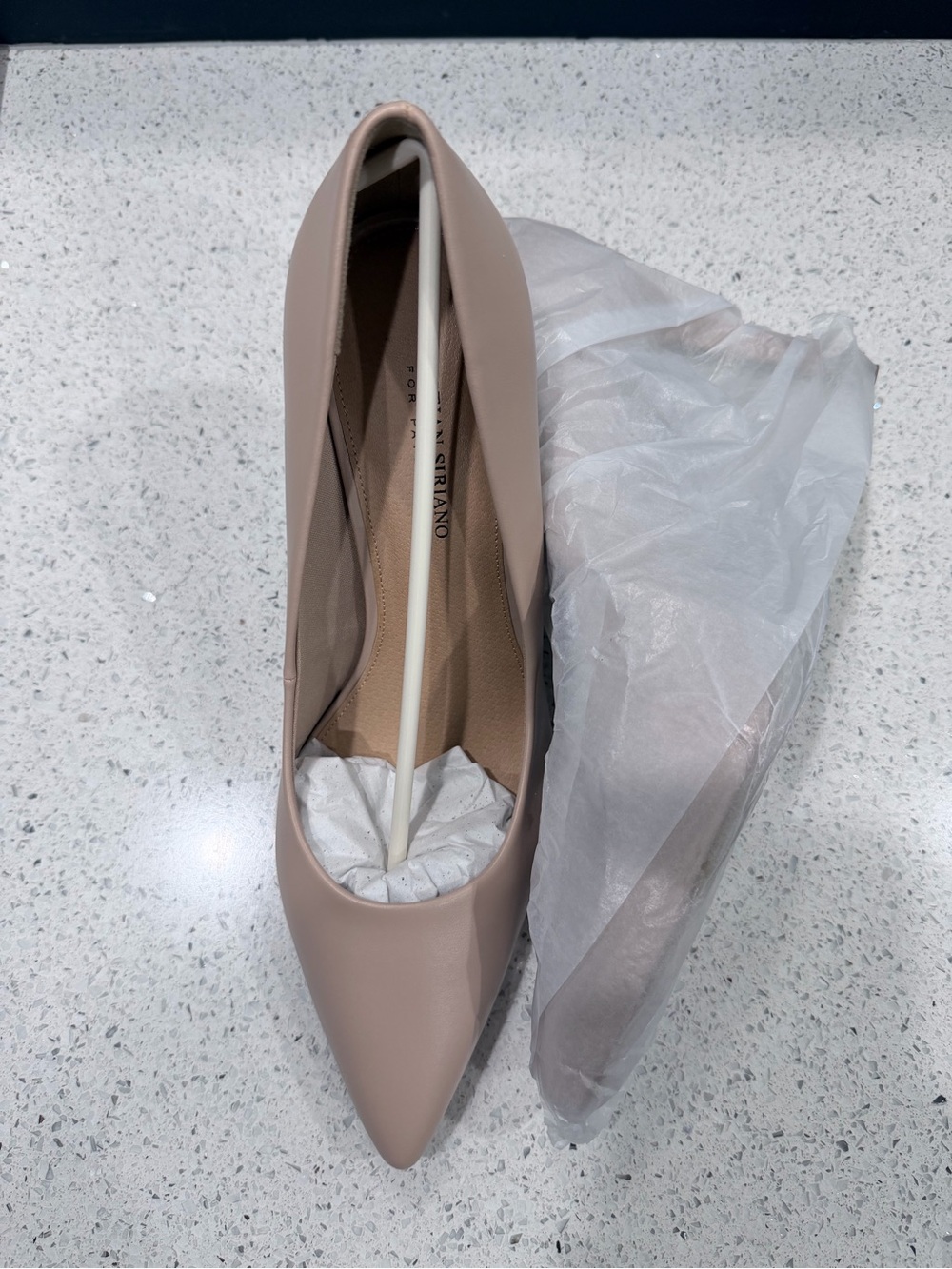 Women’s Pointed Toe Stiletto Pump in Nude - Picture 2 of 6